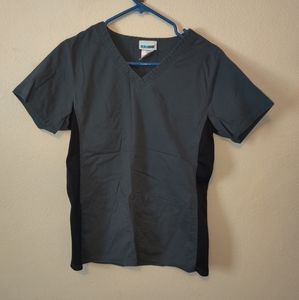 Gray and Black ScrubStar top